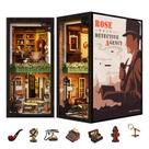 Kit de casa de quarto em miniatura DIY Book Nook Fsolis Rose Detective