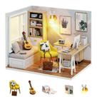 Kit de casa Dollhouse Flever DIY Sunny Study com móveis 1:32 Kit de casa Dollhouse Flever DIY Sunny Study com móveis 1:32