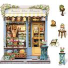 Kit de casa em miniatura DIY Cutefun Book Nook Anna's Blue Blossom