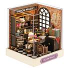 Kit de casa em miniatura DIY YSWOOD WORLD Moon Magic com LED e poeira
