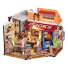 Kit de casa em miniatura ROBOTIME DIY Mini Dollhouse Corner Bookstore