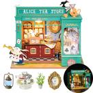 Kit de casa em miniatura Rolife Alice's Tea Store com móveis