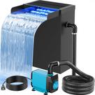 Kit de cascata POPOSOAP Pond em aço inoxidável 13,4" H 660GPH