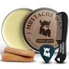 Kit de cera e pente para bigode Striking Viking Medium/Strong Hold