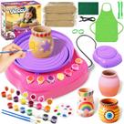 Kit de Cerâmica com Torno para Crianças Einailvk DIY de Argila, 8 a 12 Anos Kit de Cerâmica com Torno para Crianças Einailvk DIY de Argila, 8 a 12 Anos