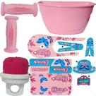 Kit De Cestinha Buzina Adesivo P/Bicicleta Aro 12 Nathor