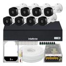 Kit de CFTV com 8 Câmeras HD 720P VHC 1120B e DVR 8 Canais Intelbras com HD de 500GB