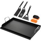 Kit de Chapa Utheer 63 x 41 cm de Ferro Fundido Pré-Temperado com Ferramentas Kit de Chapa Utheer 63 x 41 cm de Ferro Fundido Pré-Temperado com Ferramentas