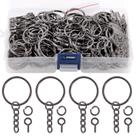 Kit de chaveiro Jewelry Finding Sweet 450 unidades, 25 mm, preto
