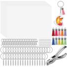 Kit de chaveiro Shrinky Sheets cridoz 162 com plástico retrátil Kit de chaveiro Shrinky Sheets cridoz 162 com plástico retrátil