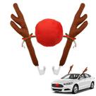 Kit de Chifre de Rena para Carro - Decoração de Natal com Nariz