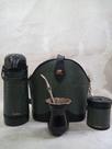 kit de chimarrao verde feminino em couro