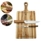 Kit De Churrasco Com 3 Peças Hitita 8 Faca Garfo E Tábua Imperial Carmel