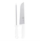 Kit De Churrasco E Cozinha Corneta Faca + Chaira 8 Polegadas