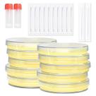 Kit de Ciência com Placas de Ágar Nutriente em Placas de Petri, 30 Placas de Ágar Pré-Derramadas e Cotonetes para Experimentos Científicos, Kit de Ciência de Bactérias - Selado Individualmente