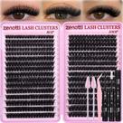 Kit de Cílios Postiços Zenotti com 544 Unidades de Grupos de Cílios 8-16mm Kit de Cílios Postiços Zenotti com 544 Unidades de Grupos de Cílios 8-16mm
