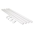 Kit de cobertura de cabos Wiremold CMK40, organizador de 3 cordões, 3 m, branco