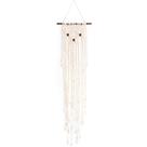 Kit de Colgador de Pared de Macramé con Tres Flores en Roble Macizo