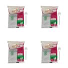 Kit de Colher para Sobremesa 12,2cm Branca Biodegradável Goldenplast 4 Pacotes com 50 unidades