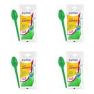 Kit de Colher para Sobremesa 12,35cm Verde Strawplast 4 Pacotes com 50 unidades