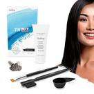 Kit de coloração de cabelo Godefroy, cobertura 100% cinza, preto natural