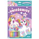 Kit De Colorir 1 Livro + 12 Gizes De Cera - Livros Magic Kids