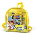 Kit De Colorir Giz e Canetas Com Revista de Atividades