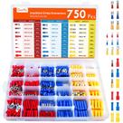 Kit de conectores de crimpagem Gorffy 750 unidades, 27 tipos de 0,5-6,0 mm²
