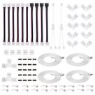 Kit de conectores de faixa de LED iCreating 5050 RGB de 4 pinos e 2 vias Kit de conectores de faixa de LED iCreating 5050 RGB de 4 pinos e 2 vias