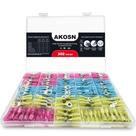 Kit de conectores de fiação termorretrátil 302 unidades AKOSN 16-14 22-18 12-10 AWG