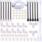 Kit de conectores de fita LED FSJEE 5050 10mm para 4 pinos 10m