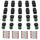 Kit de conectores impermeáveis MUYI 10 de 2 pinos para fio 20-14 AWG