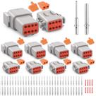 Kit de Conectores JRready Deutsch DTM 8 Pines con 20 Contactos Sólidos