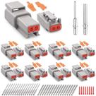 Kit de Conectores JRready Deutsch DTM de 2 Pines, 8 Kits con Contactos