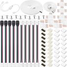 Kit de conectores LED Strip 5050 Cabo de extensão RGB de 10 mm de 4 pinos