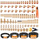 Kit de Conexões Pneumáticas em Latão DOT CheeMuii 124 Peças com Mangueira de 15 m