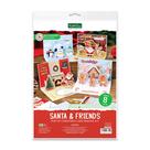 Kit de confecção de cartões de Natal Katy Sue Santa & Friends x8