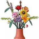 Kit de construção de buquê de flores, brinquedo DIY com blocos para mais de 6 anos Kit de construção de buquê de flores, brinquedo DIY com blocos para mais de 6 anos