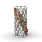 Kit de construção de vasos de flores Botanical DIY 473 unidades com display