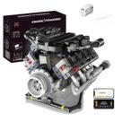 Kit de construção do motor TSONER V8 715+Pcs com controle de APP visível