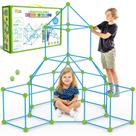Kit de construção Fort SpringFlower para crianças com 200 unidades, verde