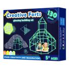 Kit de construção Fort Tiny Land Glow com 86 varetas e 44 bolas Kit de construção Fort Tiny Land Glow com 86 varetas e 44 bolas
