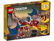 Kit de construção LEGO Creator 3 em 1 Fire Dragon 31102 Kids 7+