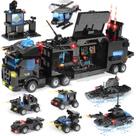 Kit de construção WishaLife City Police Delegacia com SWAT Mobile 1100 unidades