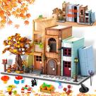 Kit de construção Zylvoxia Magic House, suporte para livros com 1488 unidades de blocos