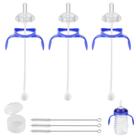 Kit de conversão de bico macio Straw Cup para mamadeira Lansinoh, kit de transição para crianças pequenas com bico superior de canudo de silicone, canudo pesado, alça de mamadeira, escova de limpeza, pacote com 3, mais de 8 m