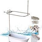 Kit de conversão de chuveiro Pyhomestrim Clawfoot Tub Brushed Nickel
