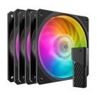 Kit de Cooler Para Gabinete Cooler Master Mobius 120P Preto ARGB Com 3 Fans 120mm 7030