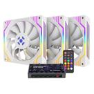 Kit de Cooler Para Gabinete Fortrek Frosty Branco ARGB Com 3 Fans e HUB 6803