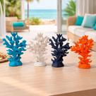 Kit de Corais Decorativos Artificiais Coral Decorativo para Casa de Praia em Resina Azul Escuro